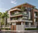 Thiết kế nội thất Villa hiện đại sang trọng với phòng khách thông tầng, sofa cao cấp, cầu thang hiện đại và hệ cửa kính lớn – NTDecor